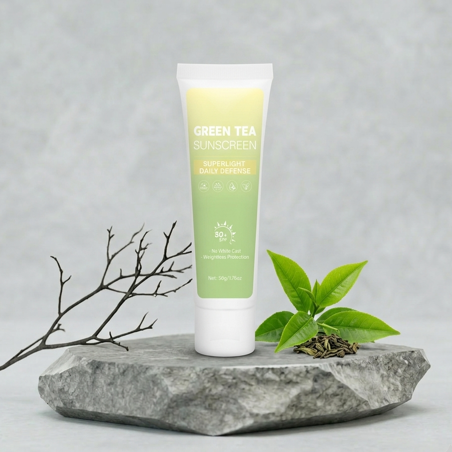 Crème Solaire SPF50 à l'Extrait de Thé Vert